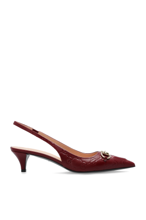 GUCCI ブラウンエナメル ハイヒール GUCCI Metallic Brown Strappy Heels (Size USA 7 / Euro 37